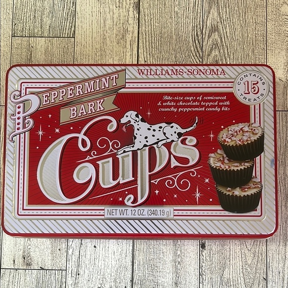 Williams Sonoma Other - Williams-Sonoma Peppermint Bark Cups Tin - Empty